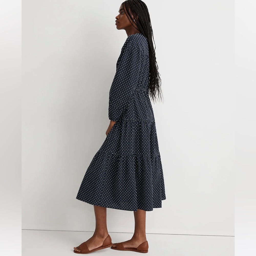 Madewell Dobby MIDI Dress XS NWT